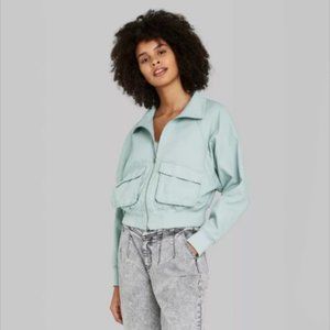 Mint Green Bomber Jacket- Small